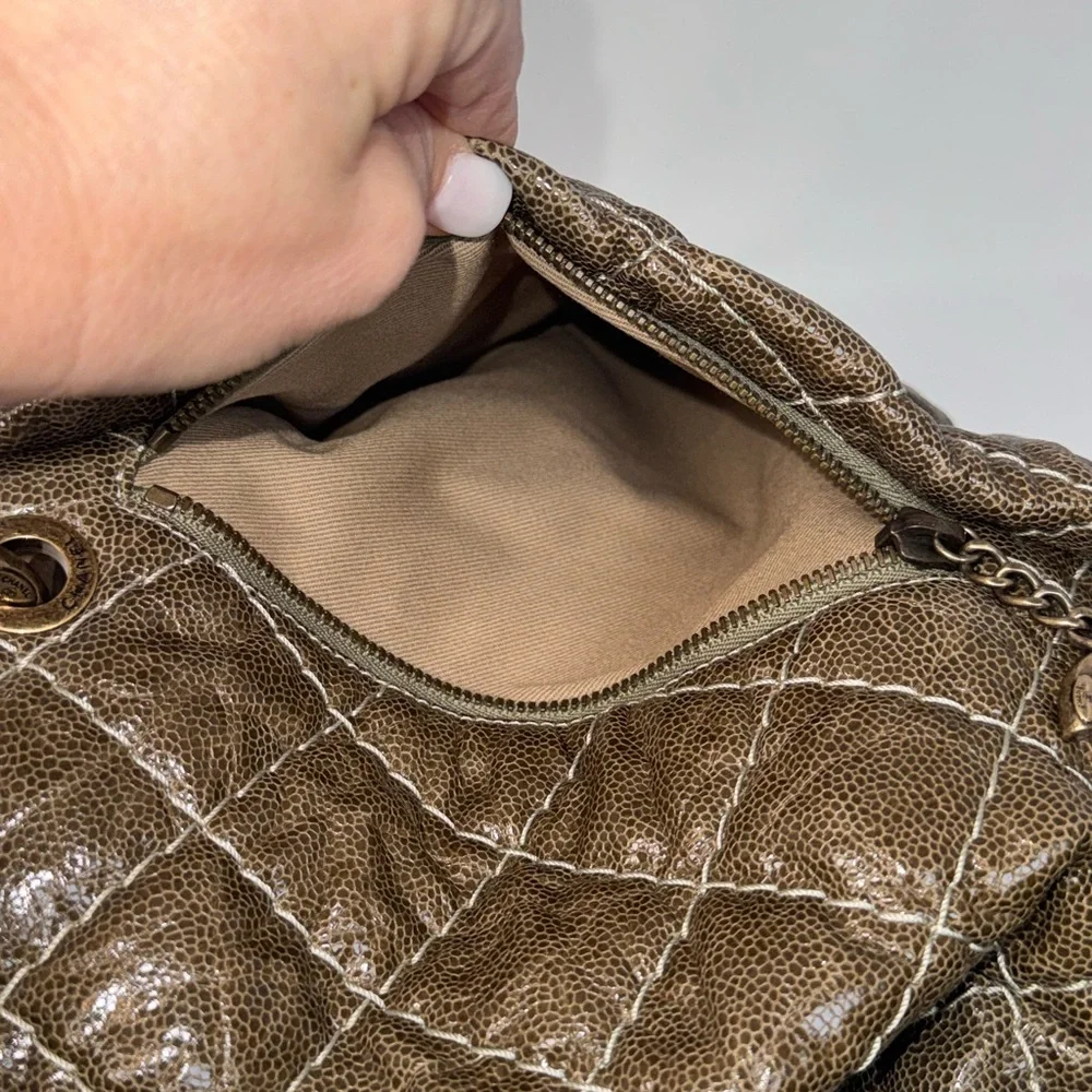 Authentic CHANEL Quilted Caviar Leather Tote - Picture 11 of 16